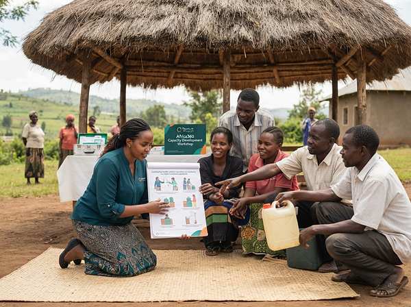 A community workshop on water and hygiene practice